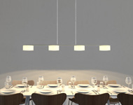 Atmospheric lighting for long dining tables